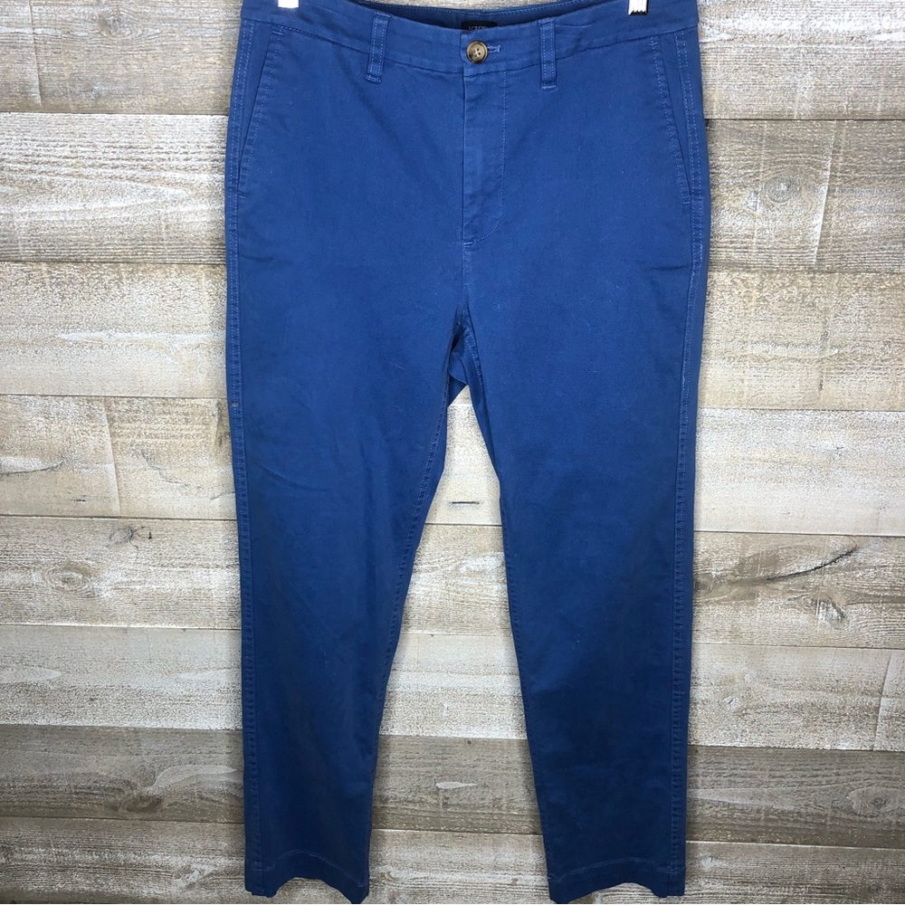J Crew colbalt blue chino work office career crop pants